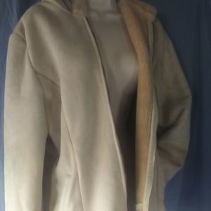 Beautiful leather warm coat